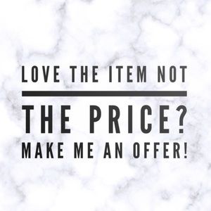 Feel free to make offers